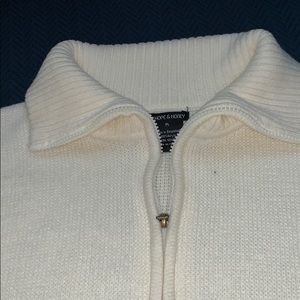 Warm full front zippered sweater